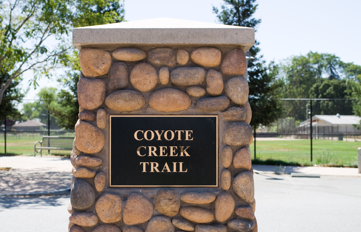Coyote Creek trail marker